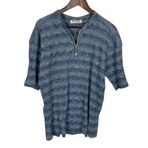 Vintage Generra Collection Blue Striped Knit Top Women’s Size 6